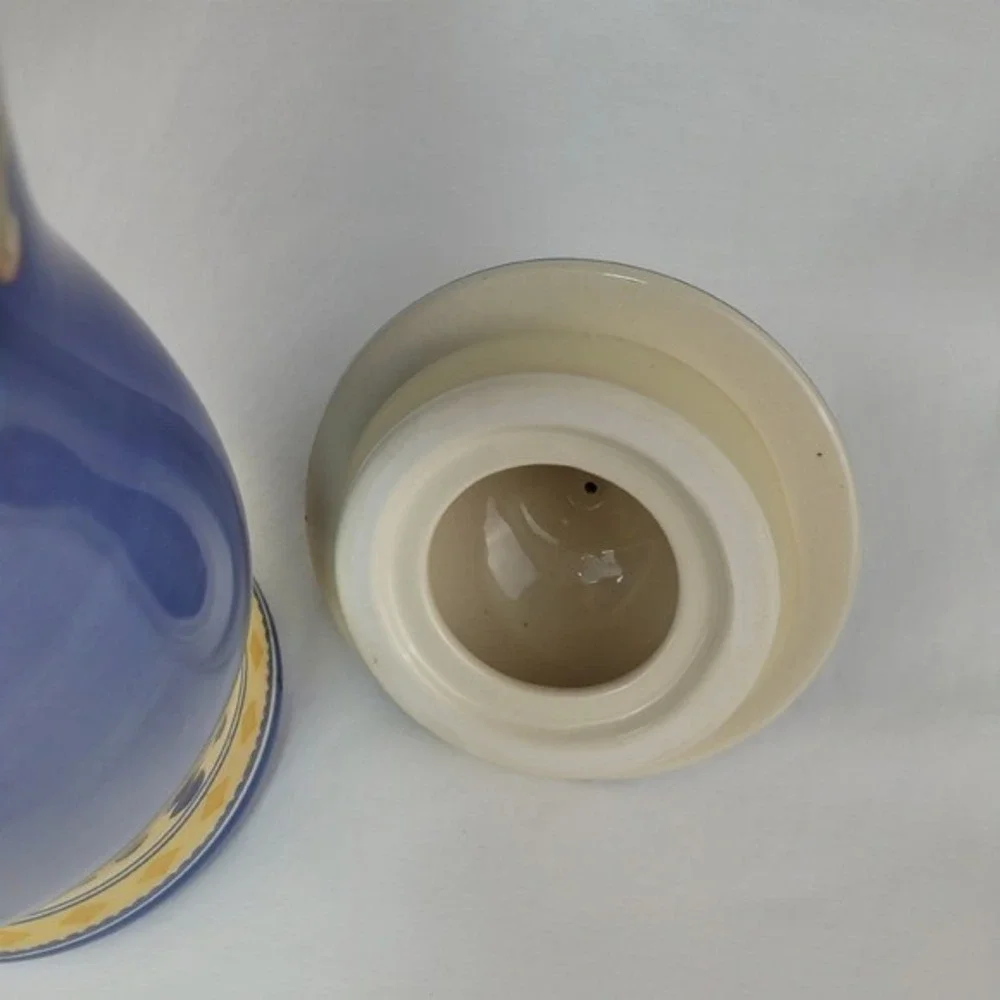 Pfaltzgraff Villa della Luna Pasta Canister Blue Ceramic Jar Jana Kolpen 14.5in